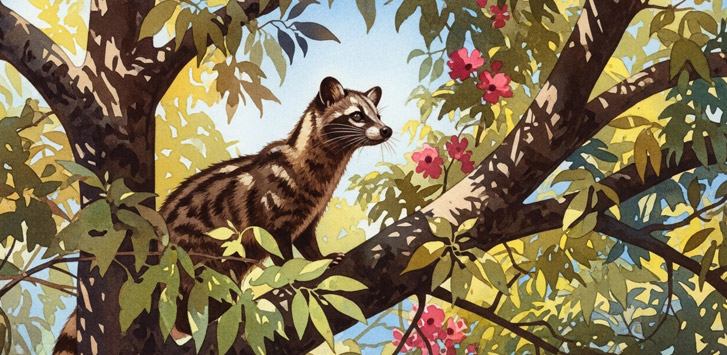 A Civet in a tree