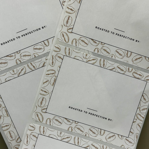 "Roasted to Perfection" labels - 5 pack