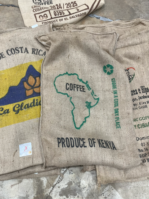 5 Burlap Coffee Bags Mystery Bundle